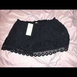 Black flowy crop top